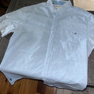 Billabong Large blue button down shirt